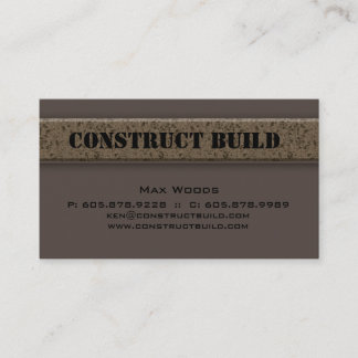 Construction Contractor Business Card Granite