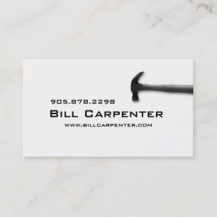 Construction Contractor Business Card Hammer
