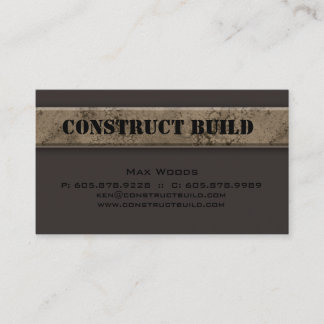 Construction Contractor Business Card Marble