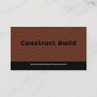 Construction Contractor Business Card Wood