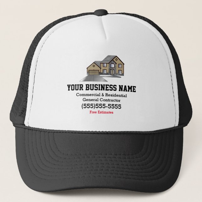 Construction Contractor Business Logo Hat (Front)