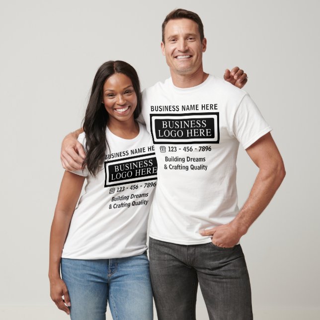 Construction Contractor Business Logo Worker T-Shirt (Unisex)