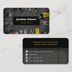Construction   Contractor   Handy Man Business Card