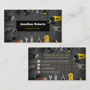 Construction Contractor Handy Man Business Card