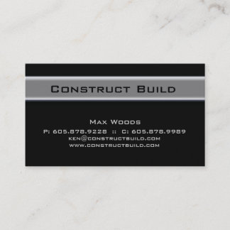 Construction Contractor Metal Business Card 10