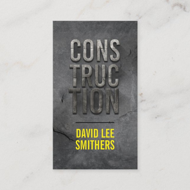 Construction/contractor modern business card (Front)