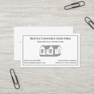 Construction Contractor Roofer Business Cards