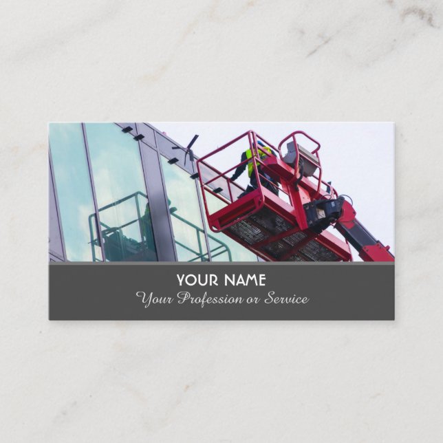 Construction crane and lifting platform specialist business card (Front)