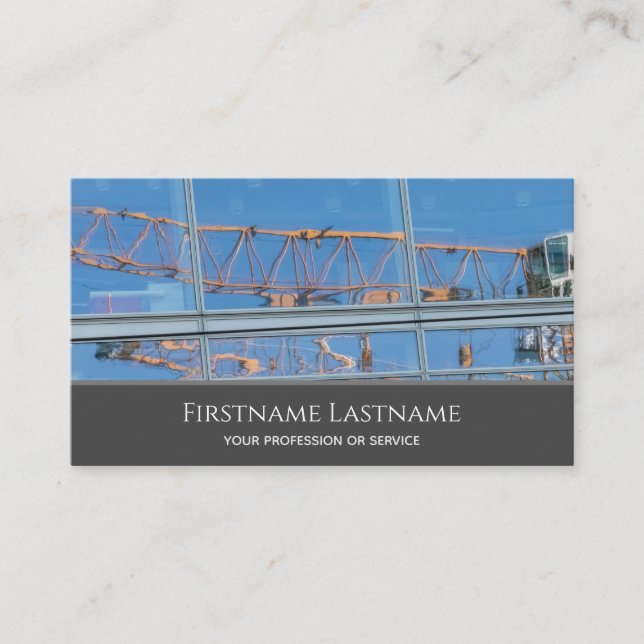 Construction crane and tower crane specialist busi business card (Front)