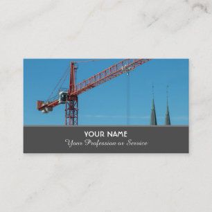 Construction crane and tower crane specialist busi business card