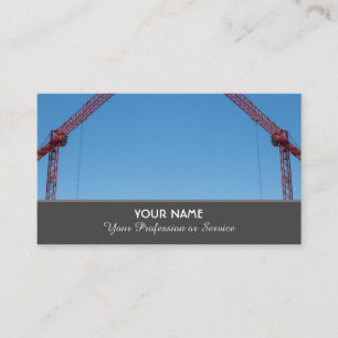 Construction crane and tower crane specialist business card
