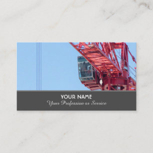Construction crane and tower crane specialist business card