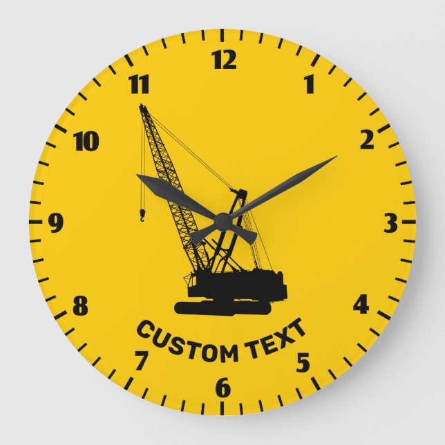 Construction Crane Large Clock (Front)