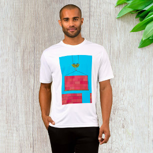 Construction Crane Lifting Brick Wall T-Shirt