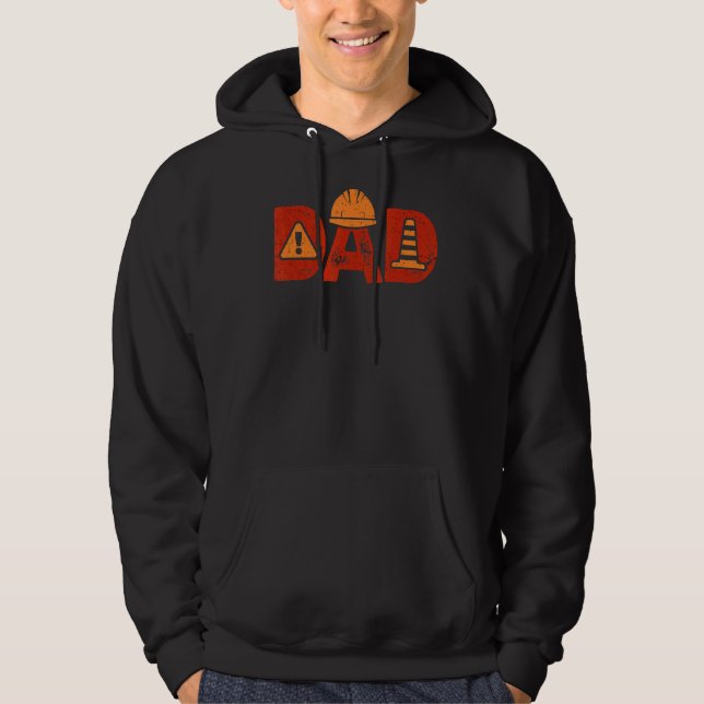 Construction Dad Builder Mason Concrete Bricklayer Hoodie (Front)