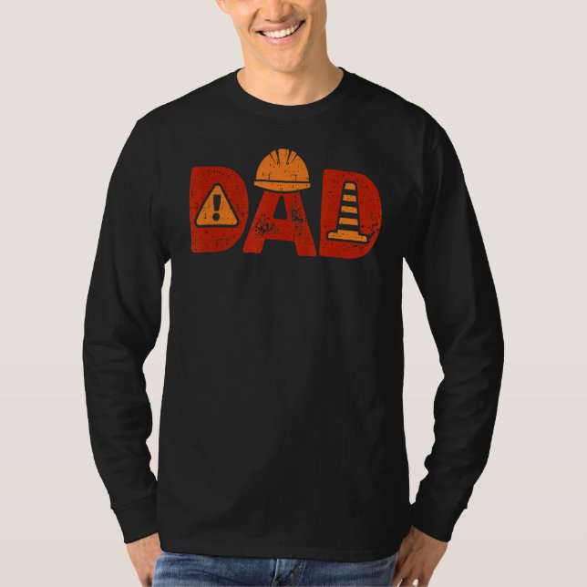 Construction Dad Builder Mason Concrete Bricklayer T-Shirt (Front)