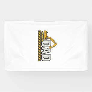 Construction Dad Excavator Vintage Shirt Design_1 Banner