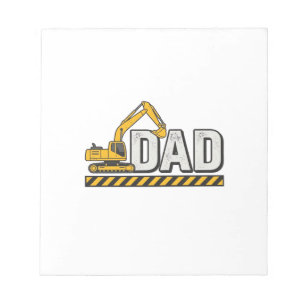 Construction Dad Excavator Vintage Shirt Design_1 Notepad