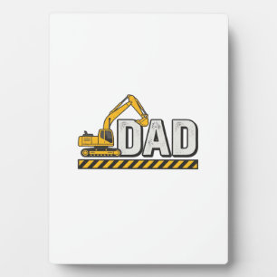 Construction Dad Excavator Vintage Shirt Design_1 Plaque