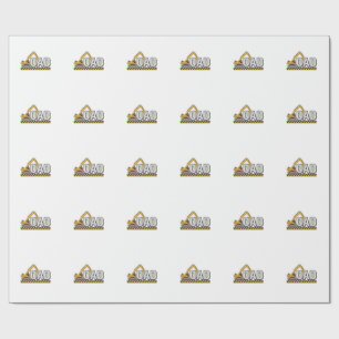 Construction Dad Excavator Vintage Shirt Design_1 Wrapping Paper