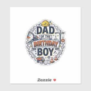 Construction Dad of the Birthday Boy Shirt Design_