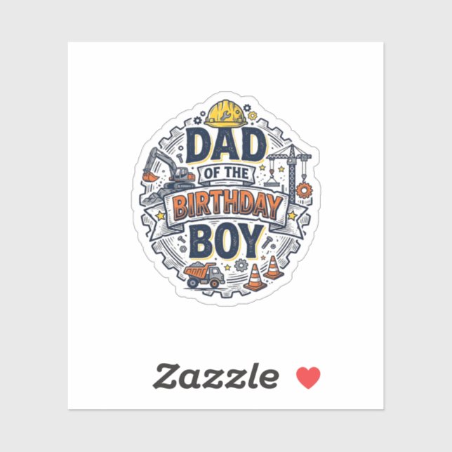 Construction Dad of the Birthday Boy Shirt Design_ (Sheet)