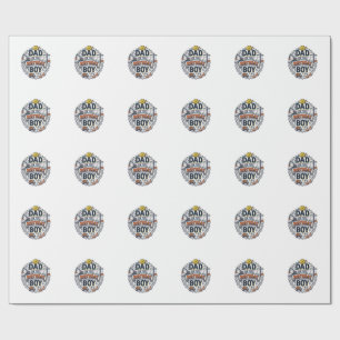 Construction Dad of the Birthday Boy Shirt Design_ Wrapping Paper
