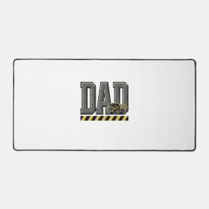 Construction Dad Vintage Engraving T-Shirt Design_ Desk Mat