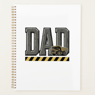 Construction Dad Vintage Engraving T-Shirt Design_ Planner