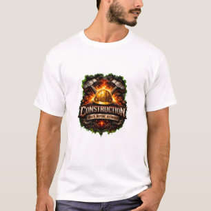 Construction Death Before Dishonour Dark Biker T-Shirt
