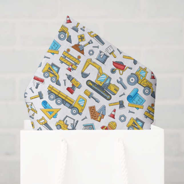 Construction Decoupage Tissue Paper (Gift Bag)