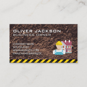 Construction   Dirt Business Card