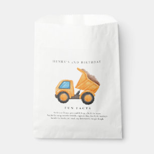 Construction Dump Truck Birthday Party Favour Bags