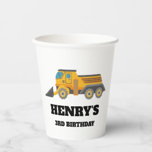 Construction Dump Truck Birthday Party Paper Cups