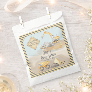 Construction Dump Truck Boy Baby Shower Favour Bags