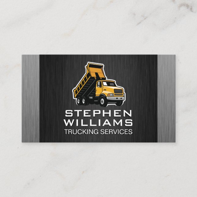 Construction Dump Truck | Builders Business Card (Front)