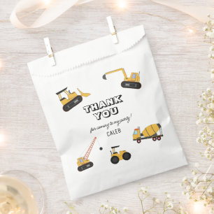 Construction Dump Truck Kids Birthday Favour Bags