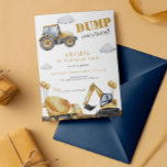 Construction Dump Truck Kids Birthday Party Invitation<br><div class="desc">Construction Dump Truck Kids Birthday Party Invitation

Use this simple and modern invitation template! Just edit text ,  download it or print it!</div>