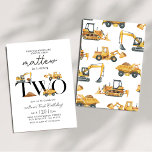 Construction Dump Truck Party Boy Birthday  Invitation<br><div class="desc">Construction Birthday Invitation,  Construction Invitation,  Dump Trucks Party Invites.</div>