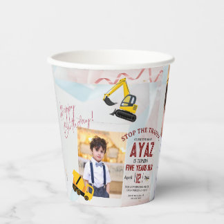 Construction Dump Truck Party Boy Birthday  Paper Cups