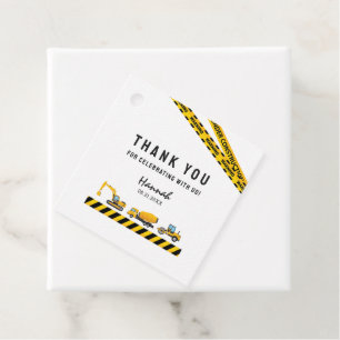 Construction Dump Truck Party Thank You Print Favour Tags