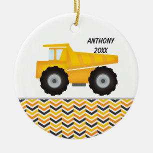 Construction Dump Truck Personalized  Ornament