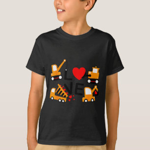 Construction Dump Truck Valentines Day Of Lover Ki T-Shirt
