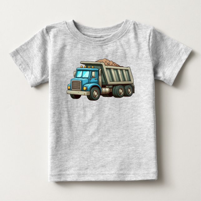 Construction/Earth mover/dump truck Baby Bodysuit (Front)
