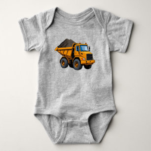 Construction/Earth mover/dump truck Baby Bodysuit