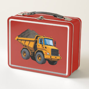 Construction/Earth Mover/dump truck Metal Lunch Box