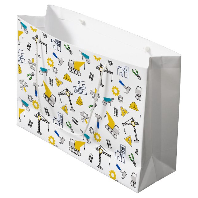 Construction Elements Large Gift Bag (Front Angled)