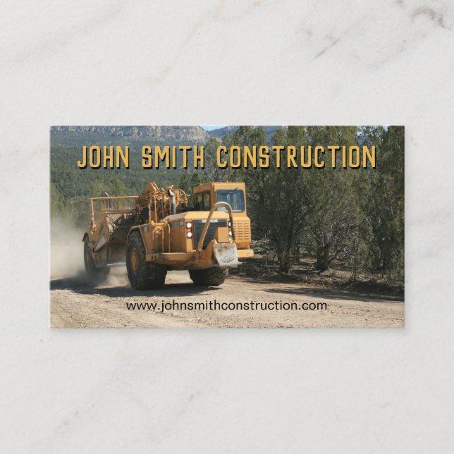 Construction Equipment Business Card (Front)