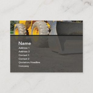 construction equipment business card