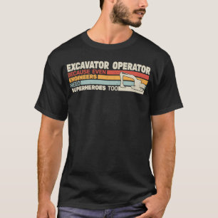 construction equipment men kids heavy equipment op T-Shirt